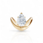 Theresa pear lab diamond engagement ring in 14k yellow gold