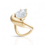 Theresa pear lab diamond engagement ring in 18k yellow gold - view 4