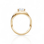 Theresa pear lab diamond engagement ring in 18k yellow gold - view 2