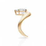 Theresa pear lab diamond engagement ring in 14k yellow gold - view 3