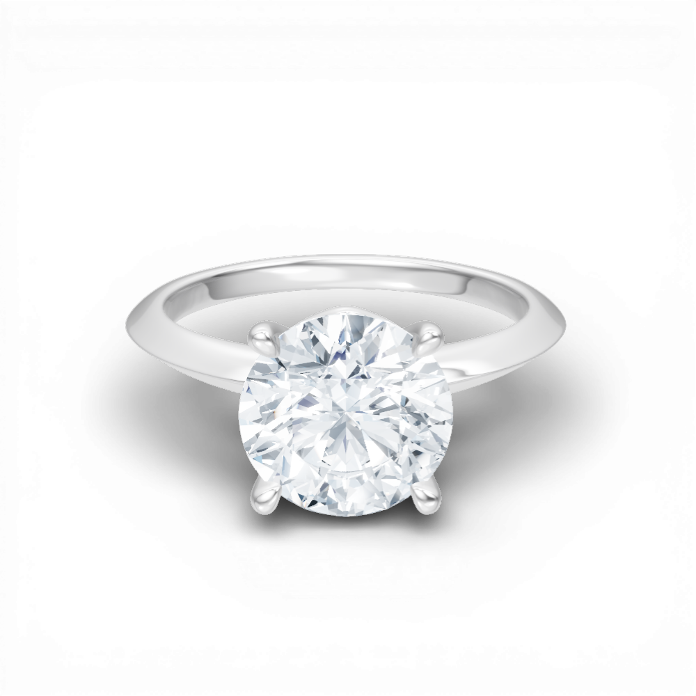 Margaret round lab diamond engagement ring in platinum
