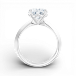 Margaret round lab diamond engagement ring in platinum - view 3