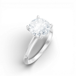 Margaret round lab diamond engagement ring in platinum - view 2