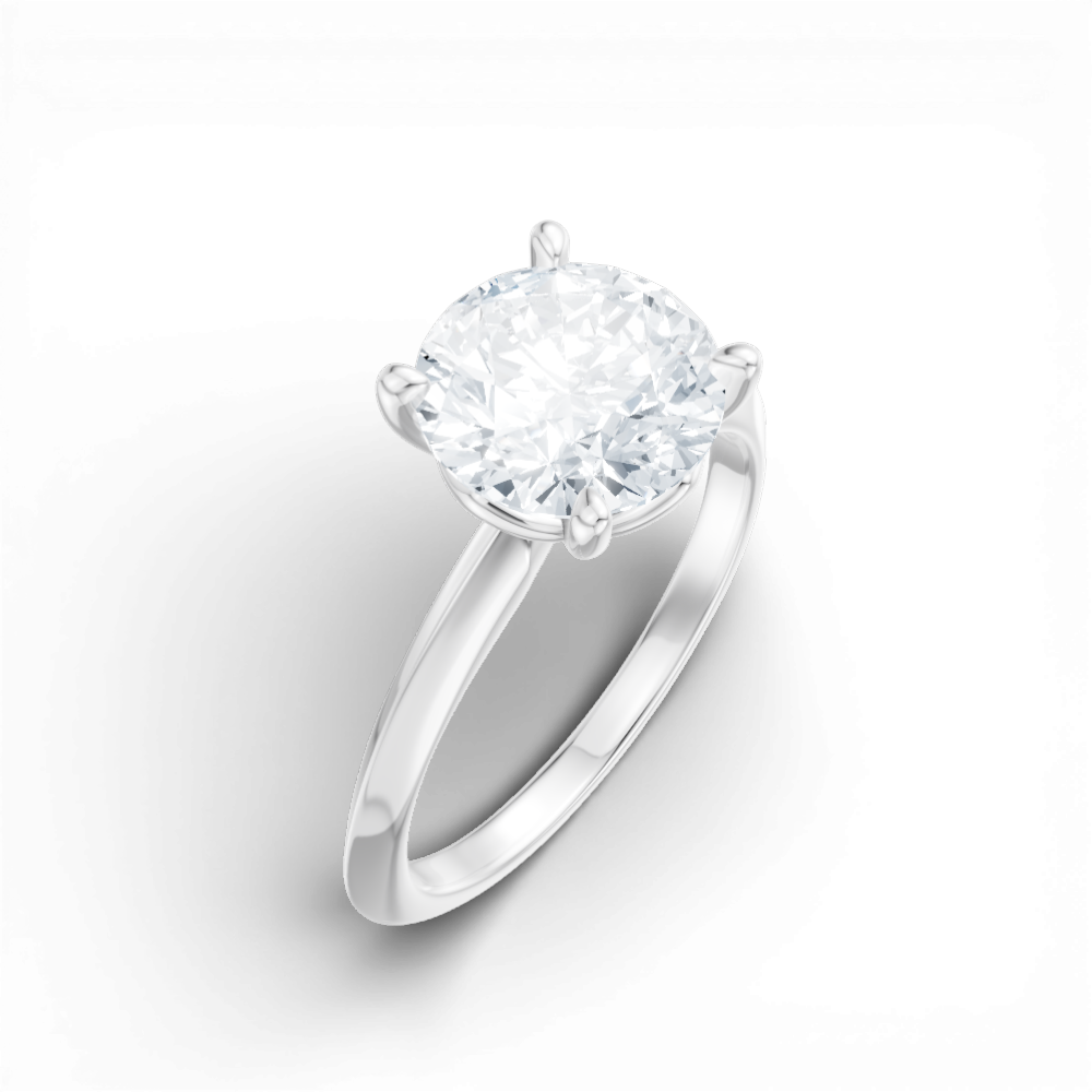 Margaret round lab diamond engagement ring in 14k white gold - view 2