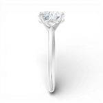 Margaret round lab diamond engagement ring in 14k white gold - view 4