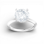 Margaret round lab diamond engagement ring in 14k white gold - view 5