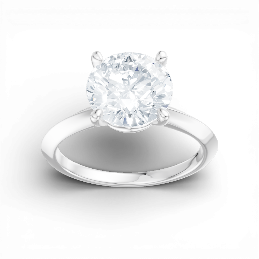 Margaret round lab diamond engagement ring in 14k white gold - view 5