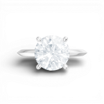 Margaret round lab diamond engagement ring in platinum - view 6