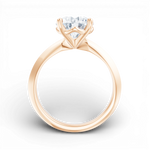 Margaret round lab diamond engagement ring in 18k rose gold - view 3