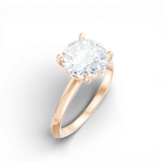 Margaret round lab diamond engagement ring in 18k rose gold - view 2