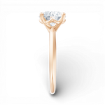Margaret round lab diamond engagement ring in 18k rose gold - view 4