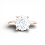 Margaret round lab diamond engagement ring in 18k rose gold - view 6