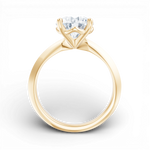 Margaret round lab diamond engagement ring in 18k yellow gold - view 3