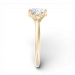 Margaret round lab diamond engagement ring in 18k yellow gold - view 4
