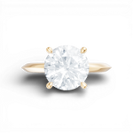 Margaret round lab diamond engagement ring in 18k yellow gold - view 6