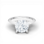Marlene round lab diamond engagement ring in 18k white gold