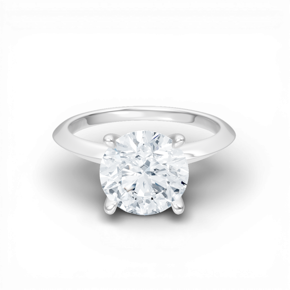 Marlene round lab diamond engagement ring in 14k white gold