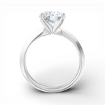 Marlene round lab diamond engagement ring in 18k white gold - view 2