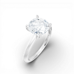 Marlene round lab diamond engagement ring in 14k white gold - view 3