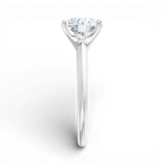 Marlene round lab diamond engagement ring in 18k white gold - view 4