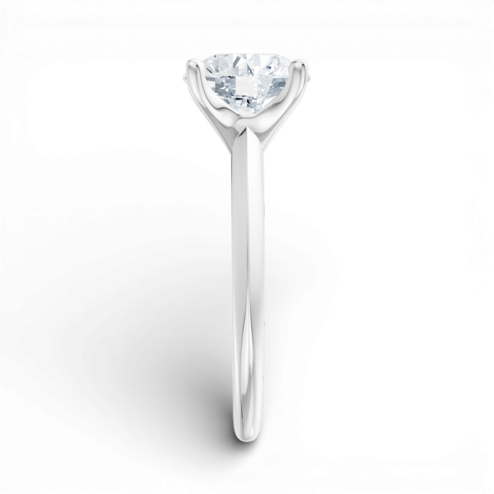 Marlene round lab diamond engagement ring in platinum - view 4