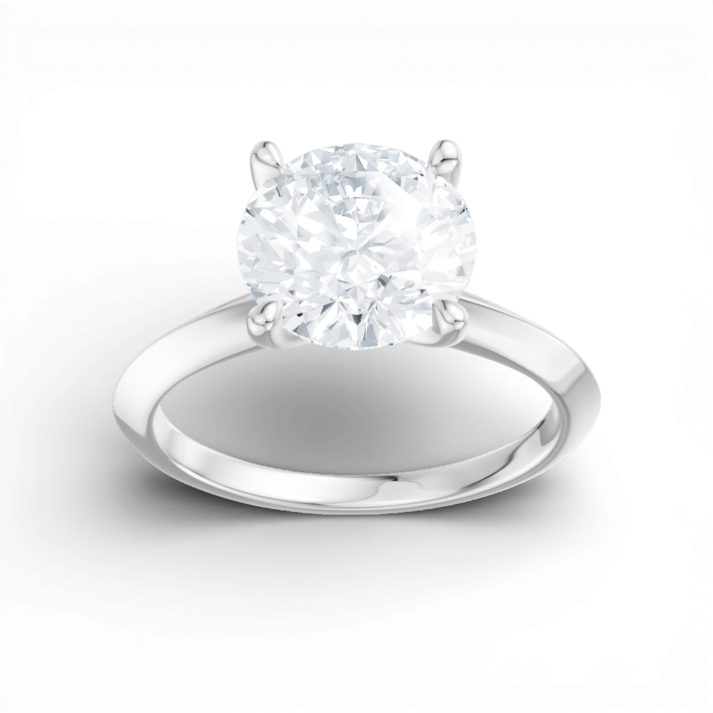 Marlene round lab diamond engagement ring in 14k white gold - view 5