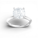 Marlene round lab diamond engagement ring in 18k white gold - view 5