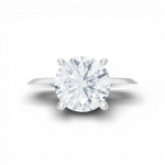 Marlene round lab diamond engagement ring in platinum - view 6