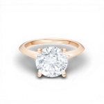 Marlene round lab diamond engagement ring in 18k rose gold