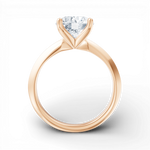 Marlene round lab diamond engagement ring in 18k rose gold - view 3