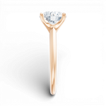 Marlene round lab diamond engagement ring in 18k rose gold - view 4