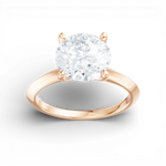 Marlene round lab diamond engagement ring in 18k rose gold - view 5