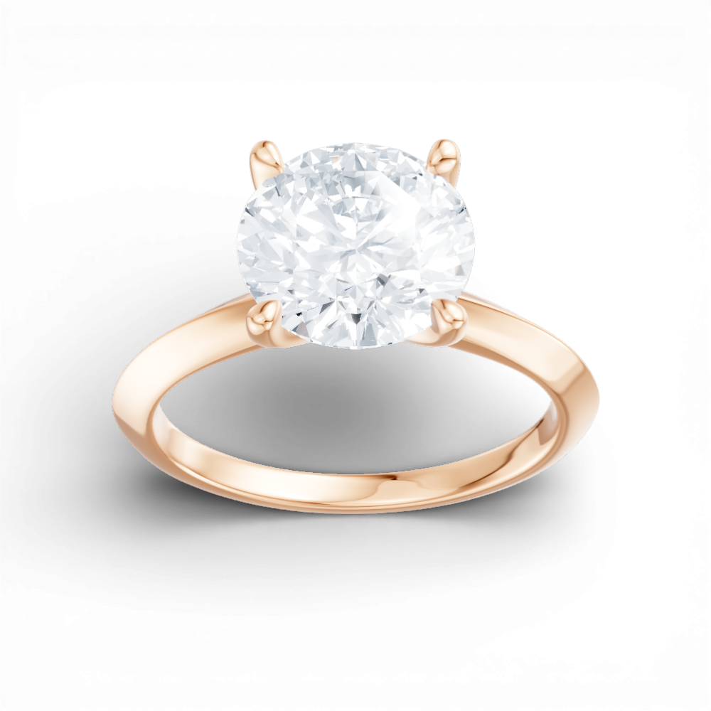 Marlene round lab diamond engagement ring in 18k rose gold - view 5