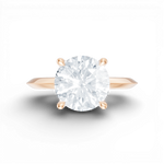 Marlene round lab diamond engagement ring in 18k rose gold - view 6
