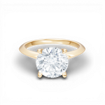 Marlene round lab diamond engagement ring in 18k yellow gold