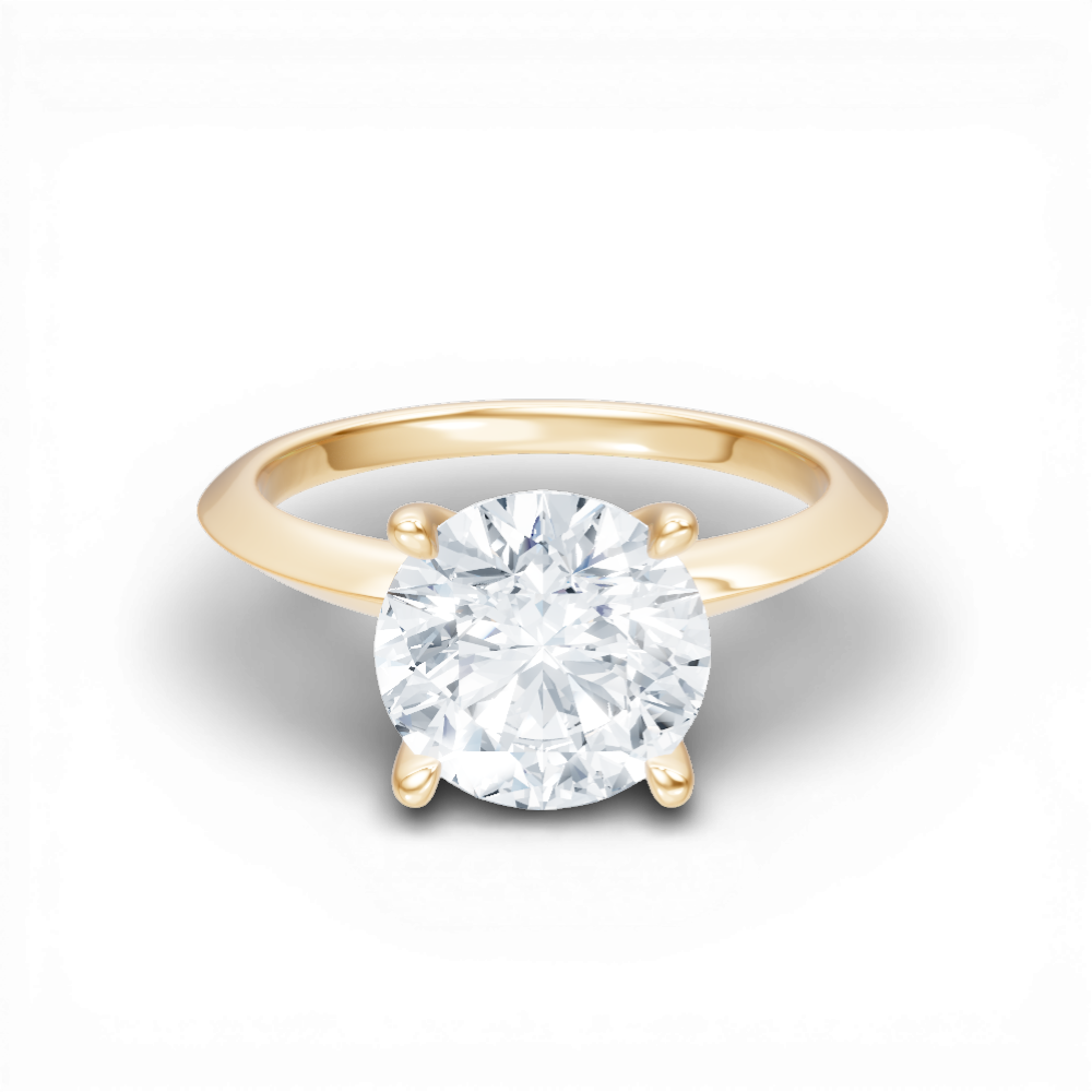 Marlene round lab diamond engagement ring in 18k yellow gold