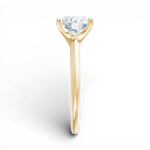 Marlene round lab diamond engagement ring in 14k yellow gold - view 4