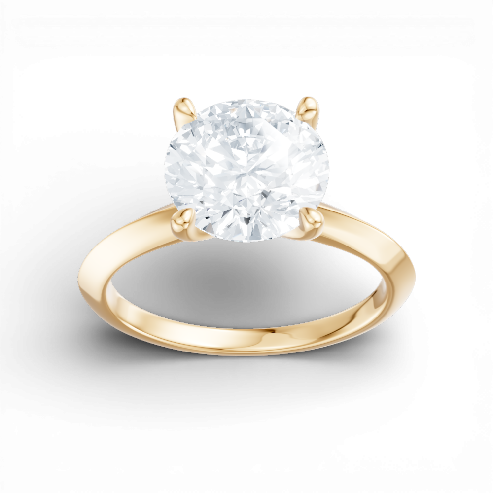 Marlene round lab diamond engagement ring in 18k yellow gold - view 5