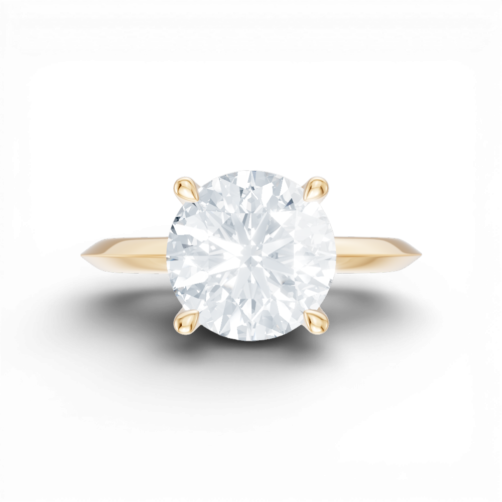 Marlene round lab diamond engagement ring in 18k yellow gold - view 6