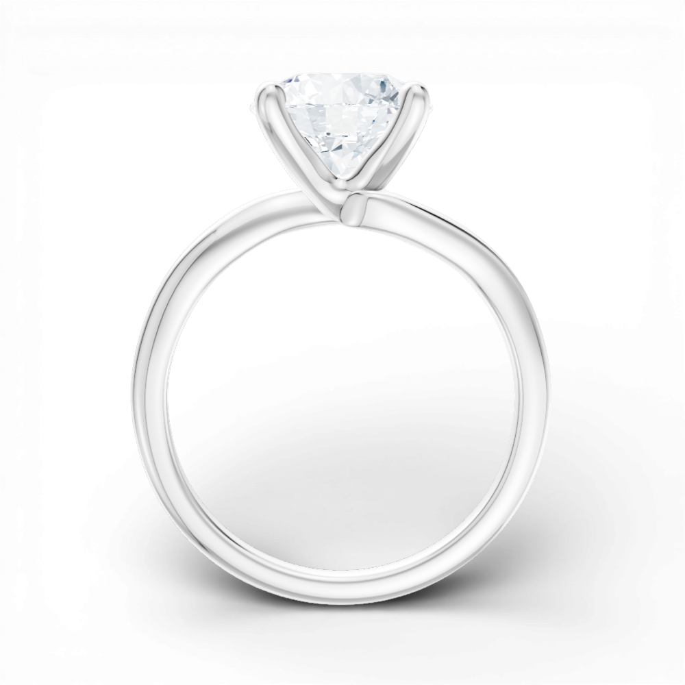 Miranda round lab diamond engagement ring in 18k white gold - view 3