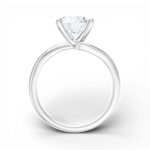 Miranda round lab diamond engagement ring in platinum - view 3