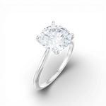 Miranda round lab diamond engagement ring in 14k white gold - view 2