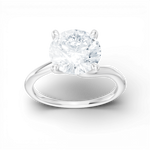 Miranda round lab diamond engagement ring in 18k white gold - view 5