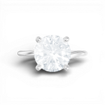 Miranda round lab diamond engagement ring in 14k white gold - view 6