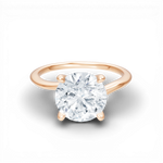 Miranda round lab diamond engagement ring in 18k rose gold