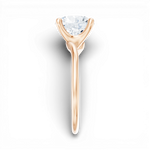 Miranda round lab diamond engagement ring in 18k rose gold - view 4