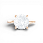 Miranda round lab diamond engagement ring in 18k rose gold - view 6
