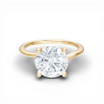 Miranda round lab diamond engagement ring in 14k yellow gold