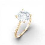 Miranda round lab diamond engagement ring in 14k yellow gold - view 2
