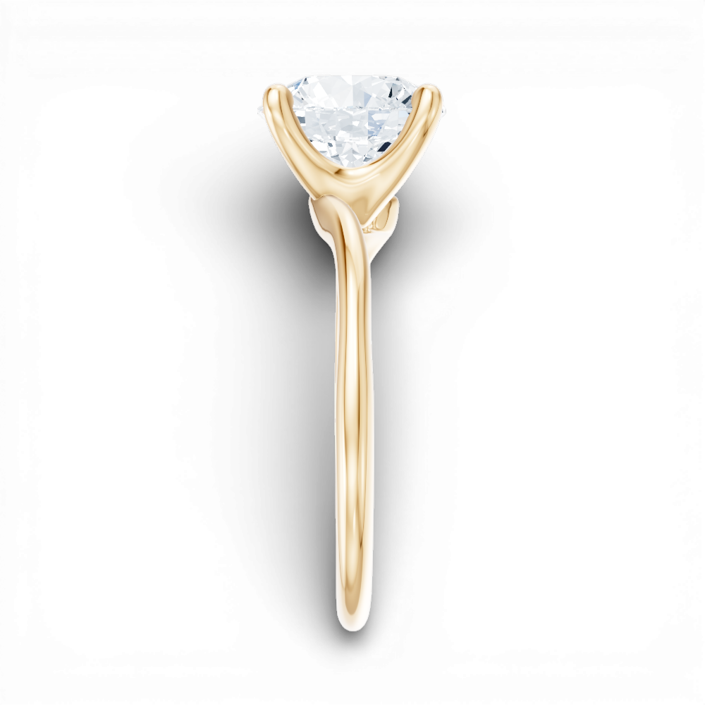 Miranda round lab diamond engagement ring in 18k yellow gold - view 4